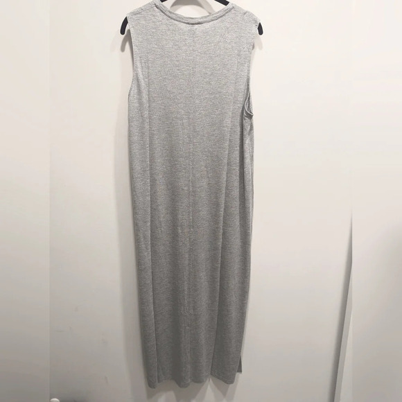 H&M Grey Melange Sleeveless Casual Midi Dress Size Large - Picture 3 of 7